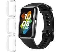 ivoler 3 Pièces Protection écran Coque pour Huawei Band 7/6 / Honor Band 7/6, Couverture Complète Étui de Protection D'écran en TPU Souple, Clair Antichoc Anti-Rayures Protecteur Bumper Housse