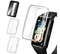 ivoler 3 Pièces Protection Écran Coque pour Huawei Band 7 / Band 6 / Honor Band 7 / Band 6, Étui de Protecteur Complète en TPU Souple Mince Antichoc Anti-Rayures Housse (2 Transparent + 1 Noir)
