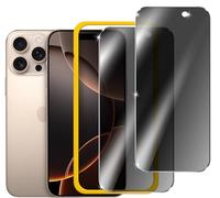 ivoler Anti-Espion Verre Trempé pour iPhone 16 Pro 6,3 Pouces, avec Outil D'alignement Facile, 2 Packs Vitre Protection d’écran, sans Bulles, 9H Dureté