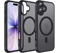 ivoler Coque Magnétique pour iPhone 17, Compatible avec MagSafe, Translucide Mat Arrière Étui de Protection en Silicone Liquide Antichoc, Mince Anti-Rayures Dos Bumper Housse, Noir
