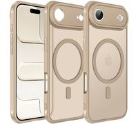 ivoler Coque Magnétique pour iPhone Air, Compatible avec MagSafe, Translucide Mat Arrière Étui de Protection en Silicone Liquide Antichoc, Mince Anti-Rayures Dos Bumper Housse, Désert Titane