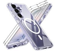 ivoler Coque Magnétique pour Samsung Galaxy S26 5G avec 2 Pièces Verre Trempé, Compatible avec MagSafe, Translucide Mat Arrière Étui de Protection en Silicone Liquide Antichoc