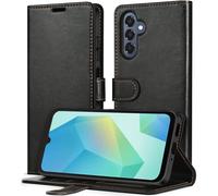 ivoler Coque pour Samsung Galaxy A16 4G / A16 5G, [Blocage du Signal RFID] Housse en Cuir PU Etui à Rabat, Étui de Protection Pochette de Portefeuille avec Porte-Cartes et Fonction de Support, Noir