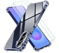 ivoler Coque pour Samsung Galaxy A57 5G avec 2 Pièces Verre Trempé, Ultra Transparent Étui de Protection en Silicone Antichoc avec Coins Renforcés, Mince Souple TPU Anti-Rayures Bumper Housse