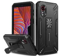 ivoler Coque pour Samsung Galaxy Xcover 5 avec Support Béquille, [Protection Caméra] [Protection Antichoc Militaire] Étui de Téléphone, Anti-Rayures Dos Rigide PC Bumper Housse, Noir