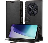 ivoler Coque pour Xiaomi Redmi 14C 4G / Poco C75, [Blocage du Signal RFID] Housse en Cuir PU Etui à Rabat, Étui de Protection Pochette de Portefeuille avec Porte-Cartes et Fonction de Support, Noir