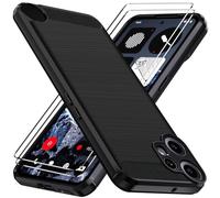 ivoler Coque Silicone pour CMF Phone 2 Pro 5G avec 2 Pièces Verre Trempé, [Protection Antichoc Militaire] Étui de Protection, Mince Souple TPU Anti-Rayures Dos Bumper Housse, Noir