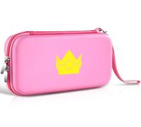 ivoler Étui de transport pour Nintendo Switch et nouveau modèle Switch OLED (2021), coque rigide portable pour accessoires Switch, peut contenir 10 cartouches de jeu (rose)