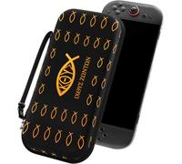 ivoler Etui pour Nintendo Switch 2 Model (2025), Housse Sacoche de Transport à Coque Rigide Anti Choc Pochette avec Espace, 12 Cartouche de Jeux - Poisson Noir et Or