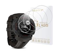 ivoler Lot de 4 Film Protection écran en Verre Trempé pour Garmin Instinct E 45mm (Pas pour Garmin Instinct E 40mm), Ultra Résistant Dureté 9H Glass, Anti Rayures, HD Transparent, sans Bulles