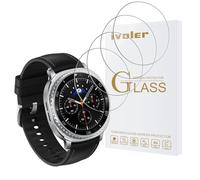 ivoler Lot de 4 Film Protection écran en Verre Trempé pour Samsung Galaxy Watch 8 Classic 46mm, Ultra Résistant Dureté 9H Glass, Anti Rayures, HD Transparent, sans Bulles