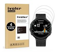 ivoler Lot de 4 Film Protection écran en Verre Trempé pour Suunto Race 2 / Suunto 7/9 / 9 Baro / D5 / Garmin Forerunner 620/235 / 225/220, Dureté 9H Glass, Anti Rayures, HD Transparent