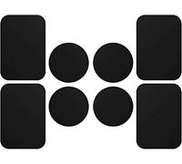ivoler Pack 8 Plaques métalliques,Metal Plates pour Support Voiture aimanté, Plaques Métalliques avec adhésif pour Support Telephone Voiture magnetique (4 rectangulaires / 4 Rondes)