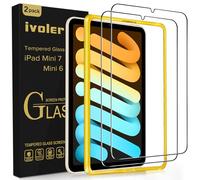 ivoler Pack de 2 Film de Protection d’écran en Verre Trempé pour iPad Mini 7/6 8.3 Pouces (7e / 6e Génération, Modèle 2024/2021), et Kit Installation Offert, Dureté 9H, Anti Rayures, sans Bulles