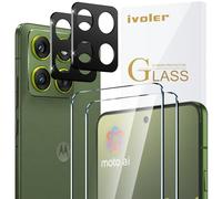 ivoler Pack de 2 Film de Protection d’écran en Verre Trempé pour Motorola Moto Edge 70 5G, avec 2 Pièces Caméra Arrière Protecteur, Dureté 9H Glass, Anti Rayures, sans Bulles
