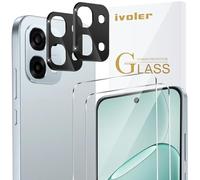 ivoler Pack de 2 Film de Protection d’écran en Verre Trempé pour Oppo A6 Pro 4G / 5G, avec 2 Pièces Caméra Arrière Protecteur, Dureté 9H Glass, Anti Rayures, Sans Bulles
