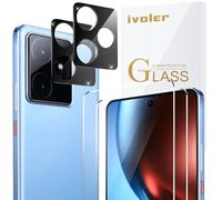 ivoler Pack de 2 Film de Protection d’écran en Verre Trempé pour Realme GT 7 / Realme GT 7T, avec 2 Pièces Caméra Arrière Protecteur, Dureté 9H Glass, Anti Rayures, sans Bulles