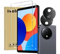ivoler Pack de 2 Film de Protection d’écran en Verre Trempé pour Xiaomi Redmi Pad SE 8.7 Pouces (WiFi / 4G) (Pas pour Redmi Pad SE 11 Pouces) avec 2 pièces Caméra Arrière Protecteur