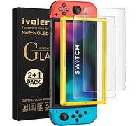 ivoler Pack de 2 Mat Verre Trempé Compatible avec Nintendo Switch, avec Kit Installation Offert, Film de Protection d’écran[sans Bulles d'air][9H Glass][Anti Rayures][Anti-Reflet]