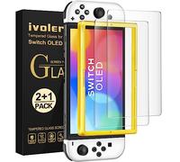ivoler Pack de 2 Mat Verre Trempé Compatible avec Nintendo Switch OLED Modèle 7 pouces Modèle 2021, avec Kit Installation Offert, Film de Protection d’écran [9H Glass] [Anti Rayures][Anti-Reflet]