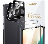 ivoler Pack de 2 Protection d’écran en Verre Trempé pour Xiaomi Redmi Note 13 5G / Redmi Note 13 Pro 5G / Poco X6 5G, avec 2 Pièces Caméra Arrière Protecteur, Dureté 9H, Anti Rayures, sans Bulles