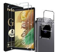 ivoler Pack de 2 Verre Trempé pour Samsung Galaxy Tab A7 Lite 8.7 Pouces (T220 / T225), avec 2 pièces Caméra Arrière Protecteur, Film de Protection d’écran, Anti Rayures, sans Bulles, Dureté 9H Glass