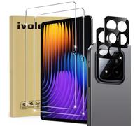 ivoler Pack de 2 Verre Trempé pour Xiaomi Pad 7 / Pad 7 Pro/Poco Pad X1 11.2 Pouces, avec 2 pièces Caméra Arrière Protecteur, Film de Protection d’écran, Dureté 9H Glass, Anti Rayures, sans Bulles
