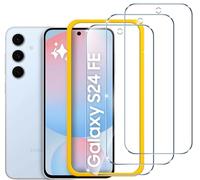 ivoler Pack de 3 Film de Protection d’écran en Verre Trempé pour Samsung Galaxy S24 FE 5G, avec Outil d'Installation Facile, Dureté 9H Glass, Anti Rayures, sans Bulles(PAS pour Samsung S24)