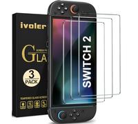 ivoler Pack de 3 Verre Trempé Compatible avec Nintendo Switch 2 Model 2025, Film de Protection d’écran - 9H Glass - Anti Rayures - Sans Bulles