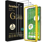 ivoler Pack de 3 Verre Trempé pour Google Pixel 7, avec Kit Installation Offert, Film de Protection d’écran - Anti Rayures - sans Bulles - Dureté 10H Glass