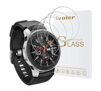 ivoler Pack de 4 Film de Protection d’écran en Verre Trempé pour Samsung Galaxy Watch 46mm / Samsung Gear S3 Frontier / S3 Classic, Dureté 9H Glass, Anti Rayures, sans Bulles
