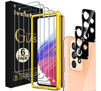 ivoler Pack de 4 Verre Trempé Compatible avec Samsung Galaxy A53 5G, avec [2 pièces] Caméra Arrière Protecteur et Kit Installation Offert, Film de Protection d’écran [Anti Rayures]