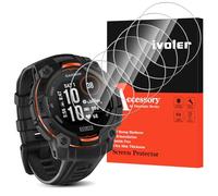 ivoler Pack de 6 Film de Protection d’écran en Verre Trempé pour Garmin Instinct 3 45mm Solar/AMOLED/Samsung Galaxy Watch 6 Classic 43mm, Ultra Résistant Dureté 9H Glass, Anti Rayures, sans Bulles