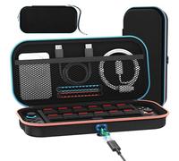 ivoler Pochette de Transport avec [Trou de Charge] pour Console Nintendo Switch 2 (2025), Étui Housse de Protection de Voyage avec Ouverture de Câble de Charge, Contient 12 Cartes de Jeu - Noir