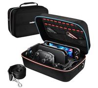 ivoler Pochette de Transport Tout-en-Un pour Nintendo Switch 2, Housse de Protection Rigide de Luxe Grande Capacité avec Bandoulière, Rangement Console, Manette, Accessoires et 20 Cartouches de Jeu