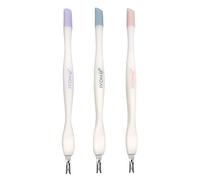 IVON Lot de 3 coupe-cuticules avec poussoir, pointe en caoutchouc pour nail art