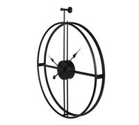 IvoQ Horloge murale en métal industriel noir 60 cm