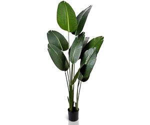 IvoQ Strelitzia Plante artificielle 160 cm - Réaliste et sans entretien