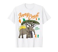 Ivorian Roots Idée de tenue pour homme Drapeau de la Côte d'Ivoire éléphant T-Shirt