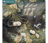Ivory Cats by Lesley Anne Ivory Wall Calendar 2026 (Art Calendar)