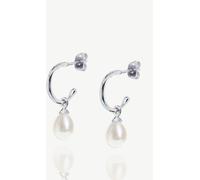Ivory & Co Ivory & Co Harrow Modern Pearl Hoop Earrings argenté Un an