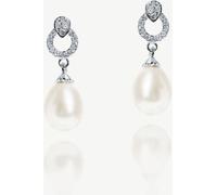 Ivory & Co Ivory & Co Silver Stockholm And Pearl Circle Drop Earrings