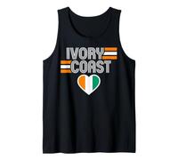 Ivory Coast Flag Heart National Pride Débardeur