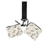 Ivory Platypus Lot de 2 portefeuilles fins amovibles avec dragonne pour un usage quotidien Gris Platypus pour femme