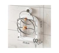 (Ivory White) Practical Pot Lid Holder,Upgraded Universal Pot Lid Organizer Pot Rack Holder