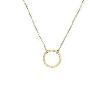 IvoryHaid Collier avec pendentif, plaqué or 14 carats, bijou délicat et simple phase de lune, collier ras du cou en or, pièce de monnaie ouverte karma cercle plein nouveau croissant de lune pour femme