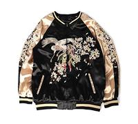 IVOYI Sukajan Veste bomber de baseball en satin Phoenix Stickerei Yokosuka Mantel Frühling Japon Doppelseitige Streetwear
