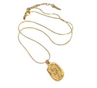IVSDCFVLK Collier pendentif ovale en tulipe plaqué or/argent Collier serpent fleur collier breloque pour femmes