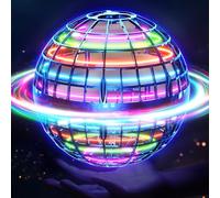 Ivtivfu Boule Volante (Bleu, Amélioré) : Jouet Flying Orb Ball avec LED, UFO Spinner Boomerang Magique, Cadeau Extérieur pour Enfant Garçon Fille 6 7 8 9 10 11 12 Ans