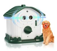Ivuqa Dispositif anti-aboiement pour chiens, dispositif de dissuasion à ultrasons double cœur, 4 modes de portée de 15 m, silencieux étanche rechargeable pour intérieur et extérieur, outil